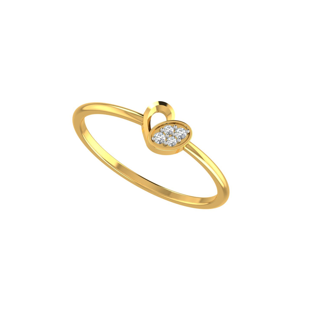 Leaf Glamour Diamond Ring