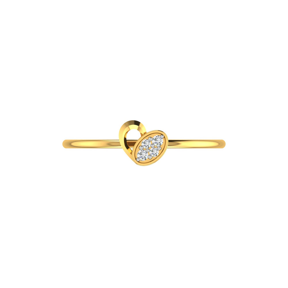 Leaf Glamour Diamond Ring