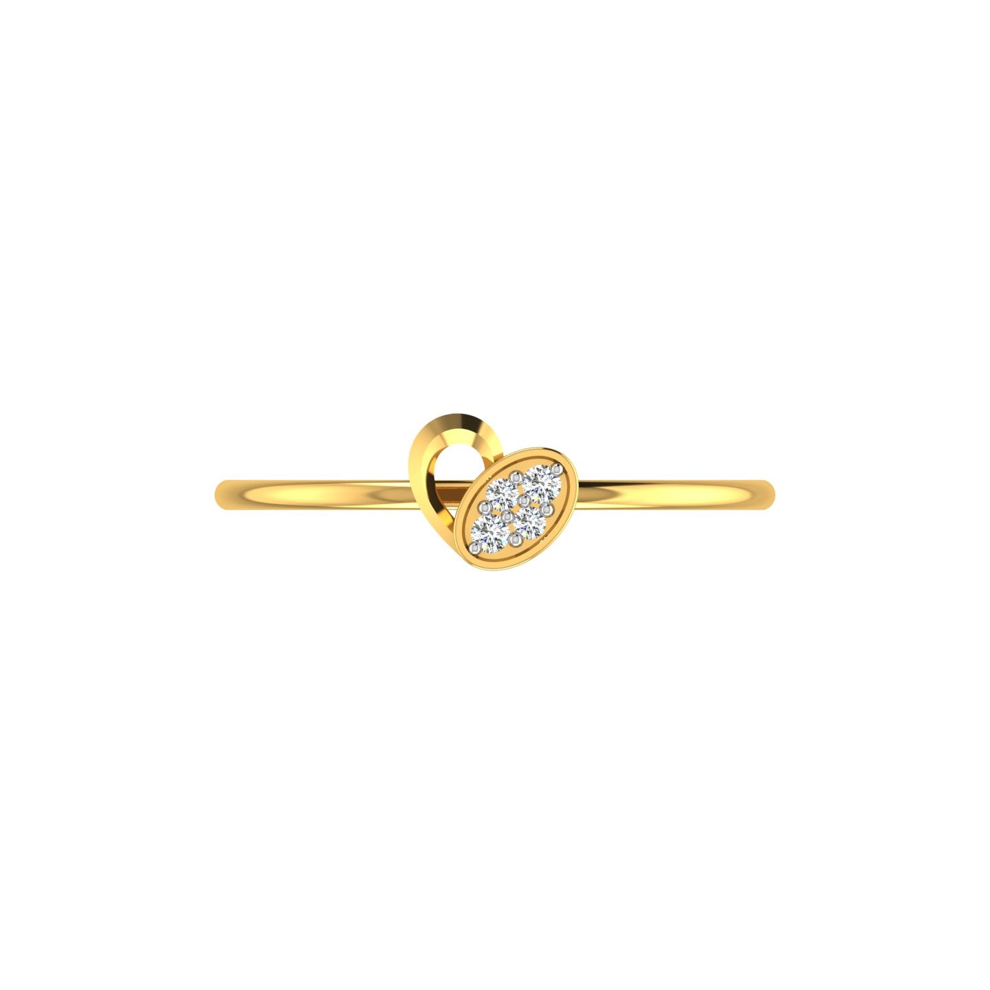 Leaf Glamour Diamond Ring