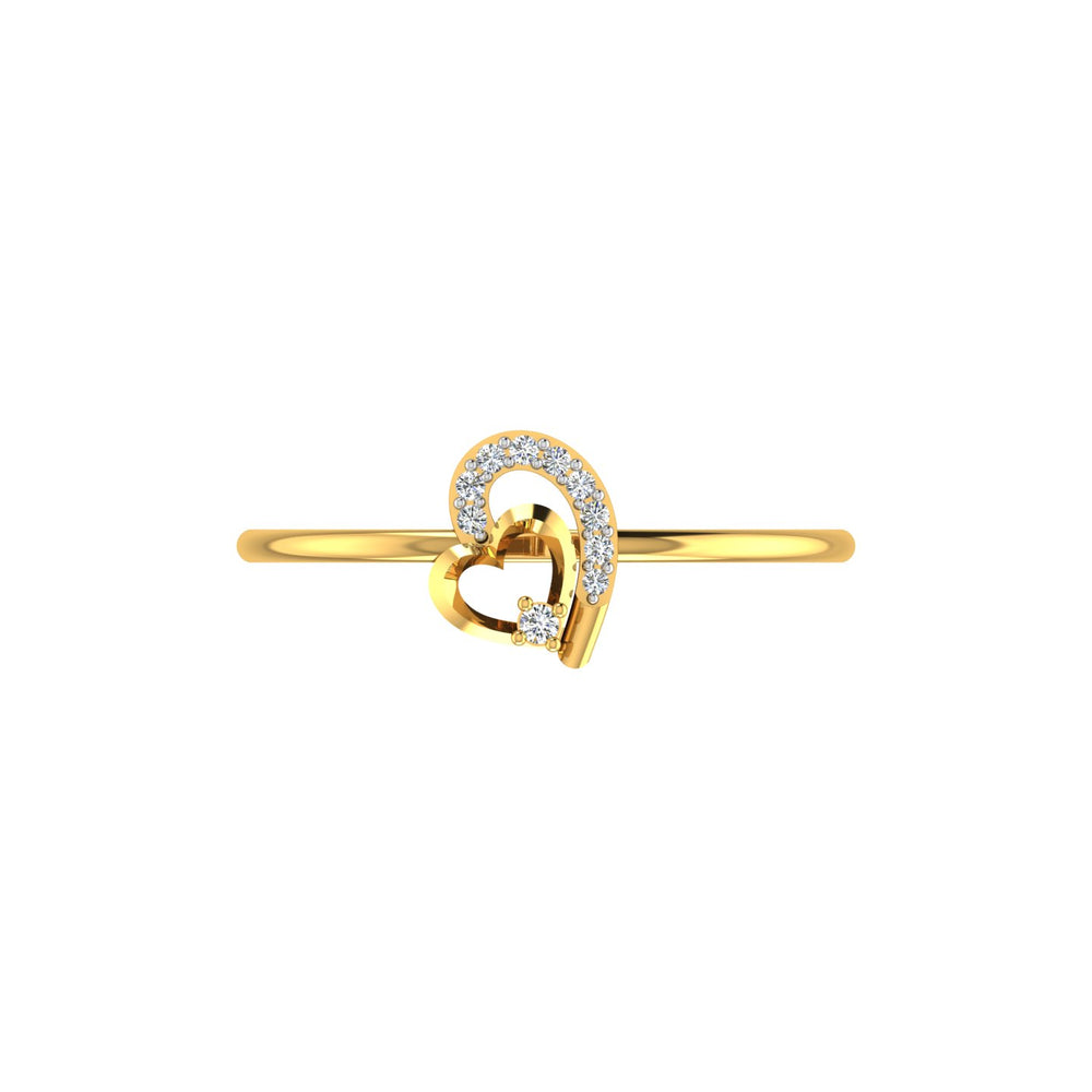 Shy Heart Diamond Ring