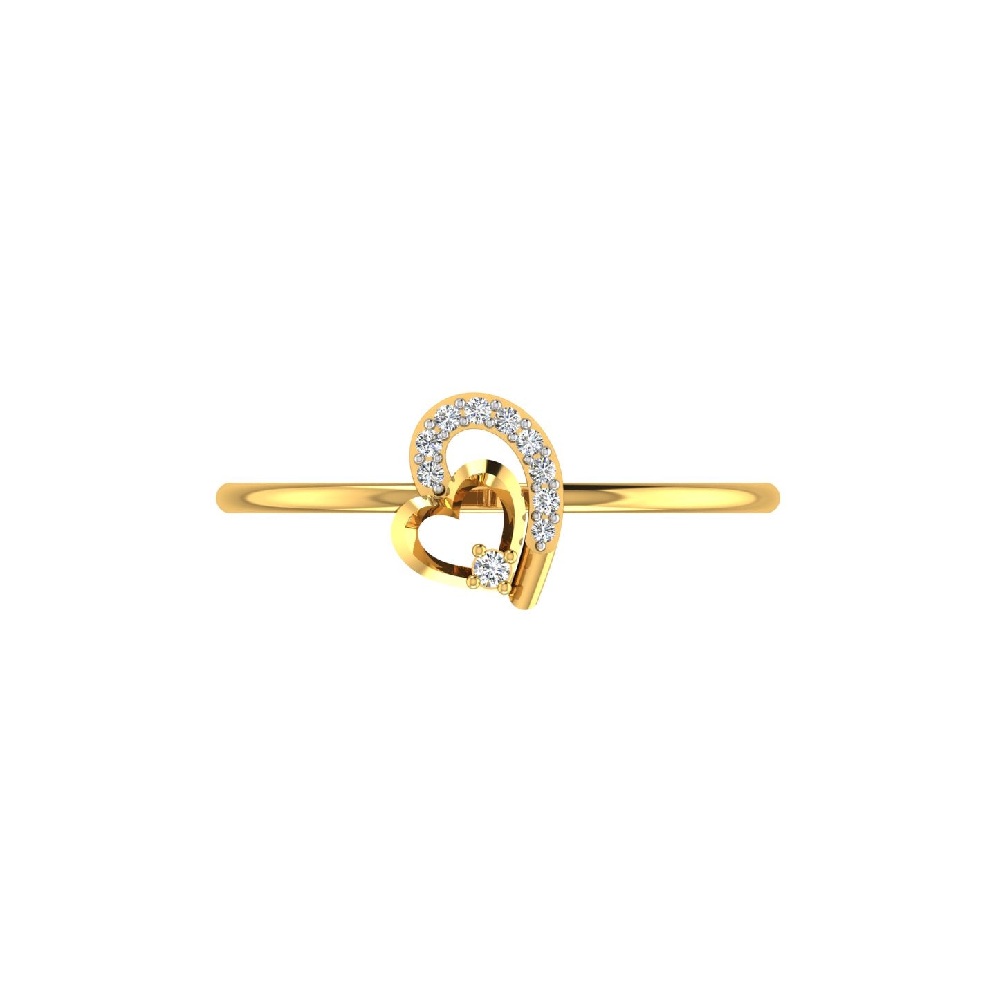 Shy Heart Diamond Ring