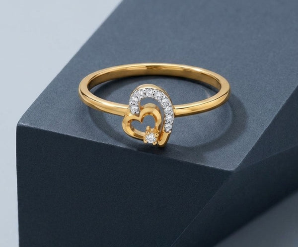 Shy Heart Diamond Ring