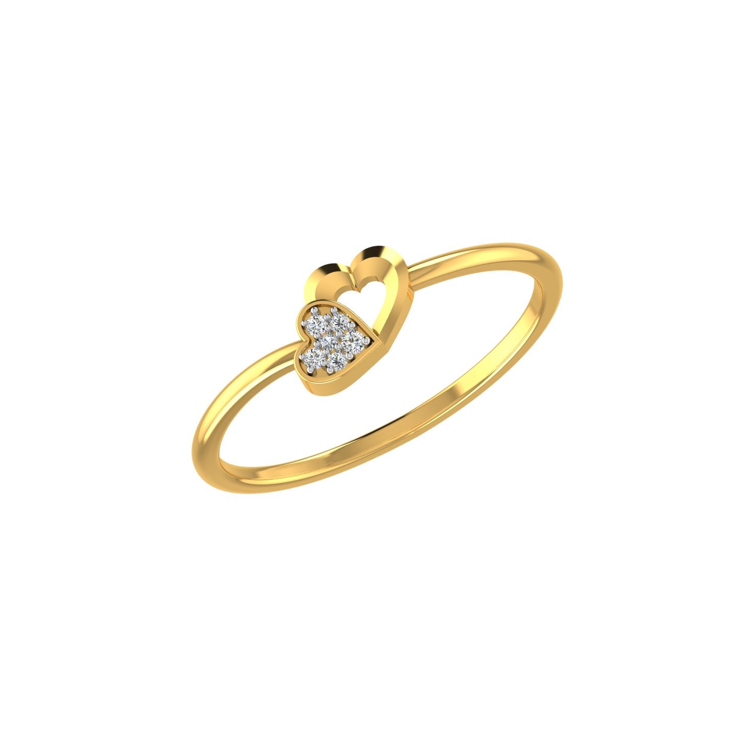 Geometric Interlock Teardrop Diamond Ring