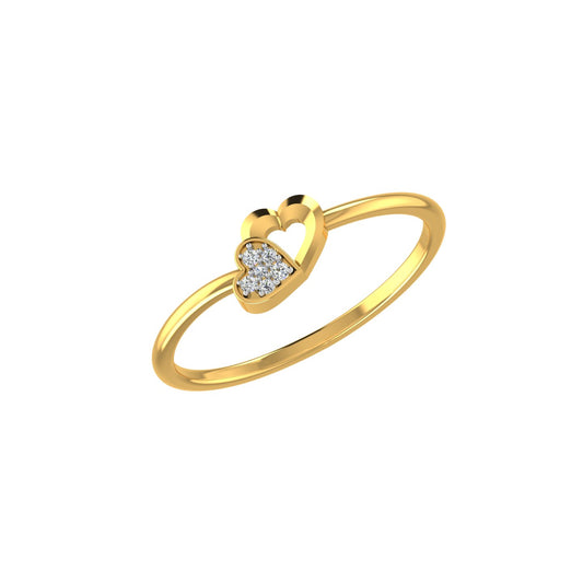 Geometric Interlock Teardrop Diamond Ring