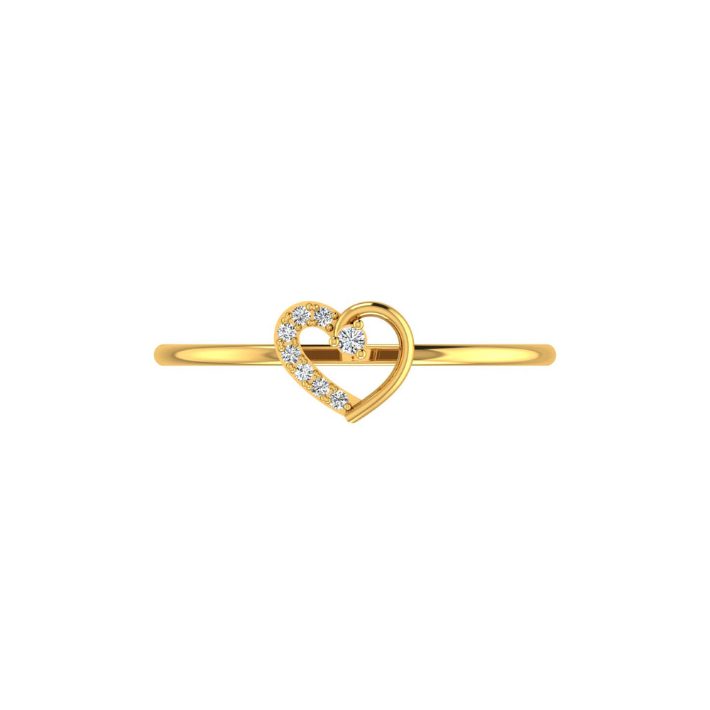 Shy Heart Diamond Ring