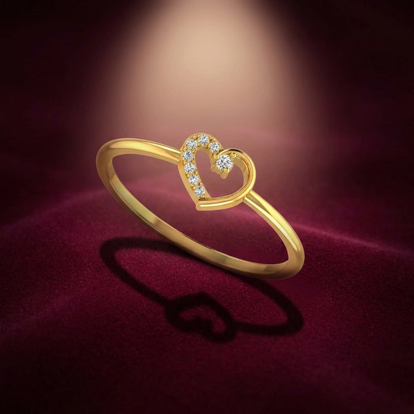 Shy Heart Diamond Ring