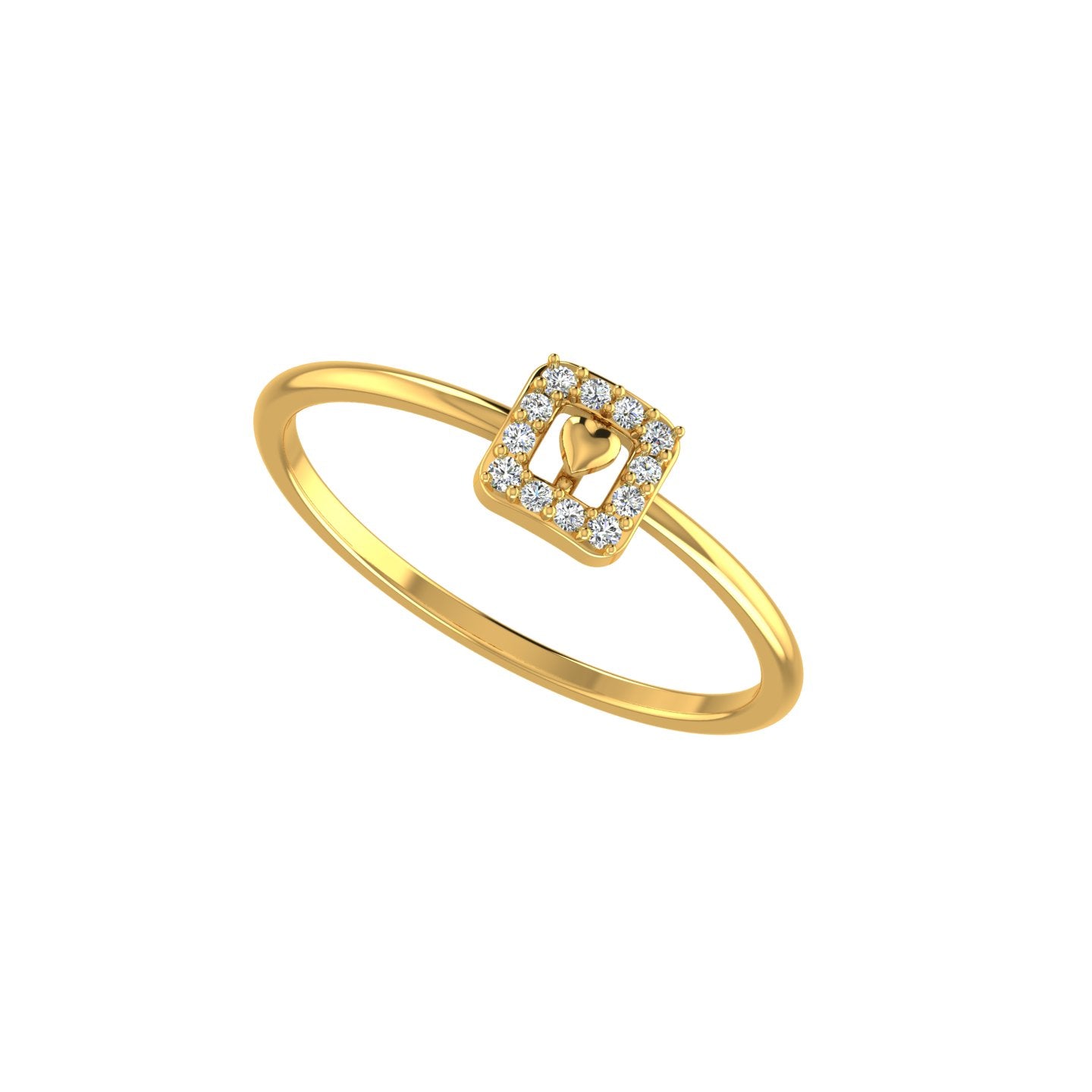 Linear Love Gold & Diamond Ring