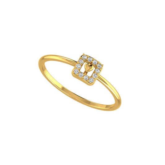 Linear Love Gold & Diamond Ring