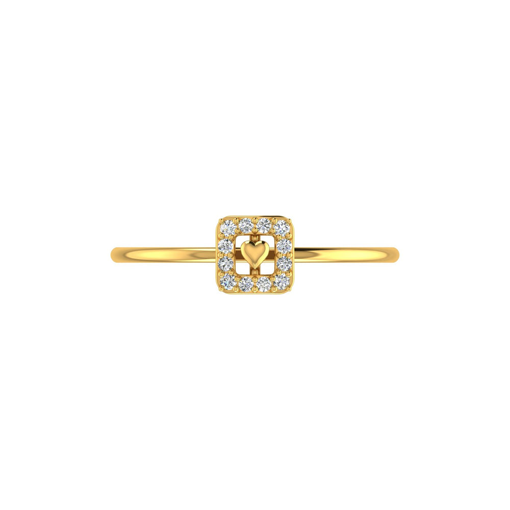 Linear Love Gold & Diamond Ring