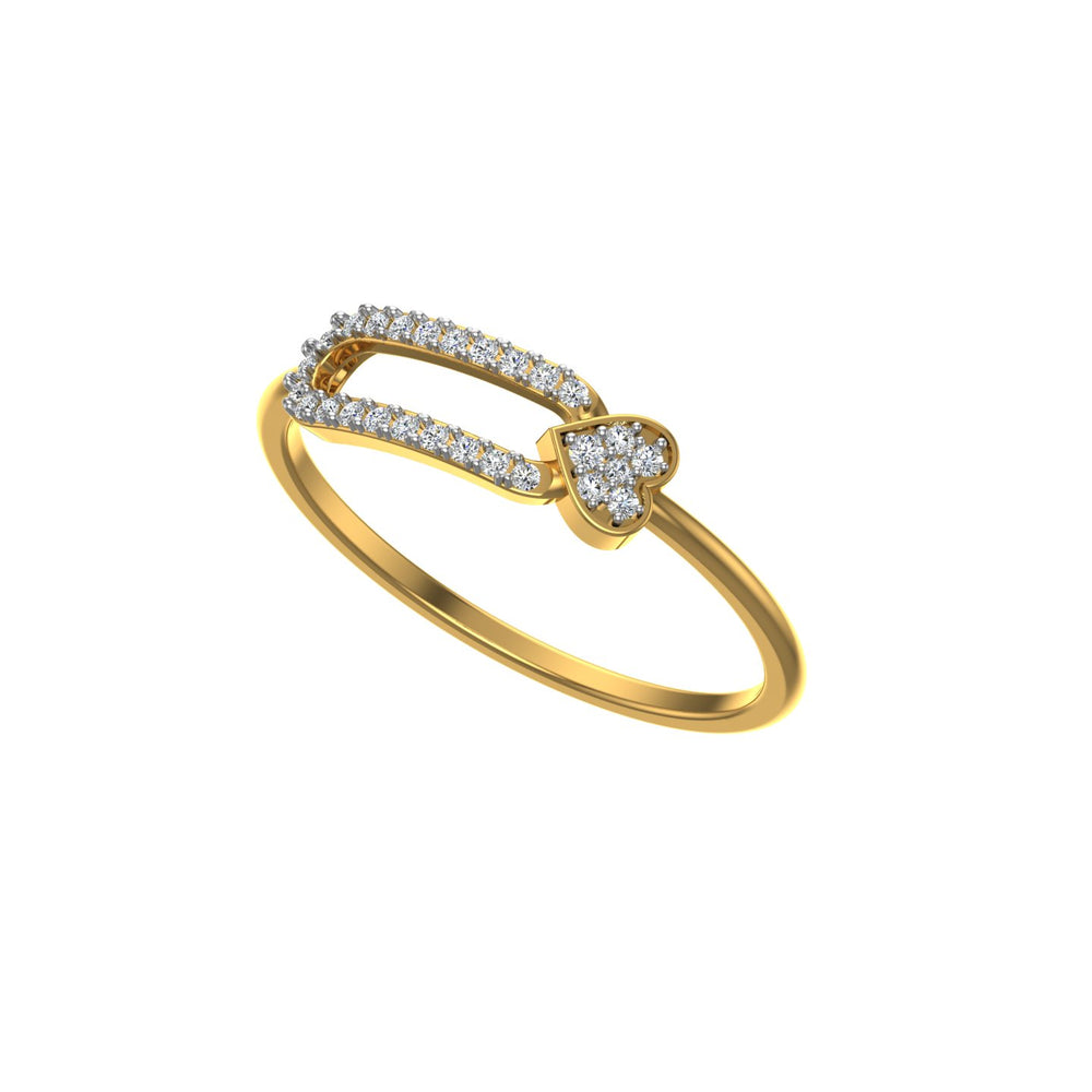 Heart and Oval Dainty Ring