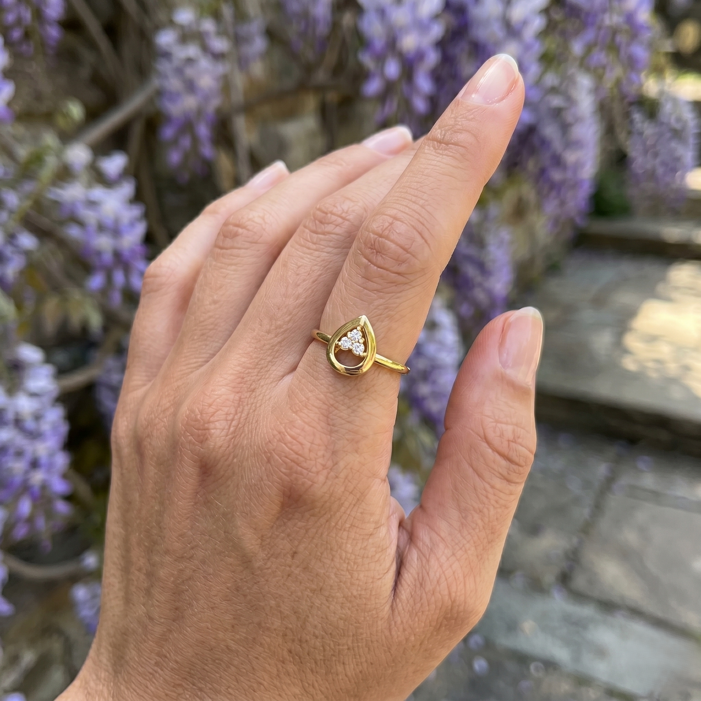 Teardrop Diamond Ring