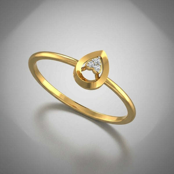 Teardrop Diamond Ring