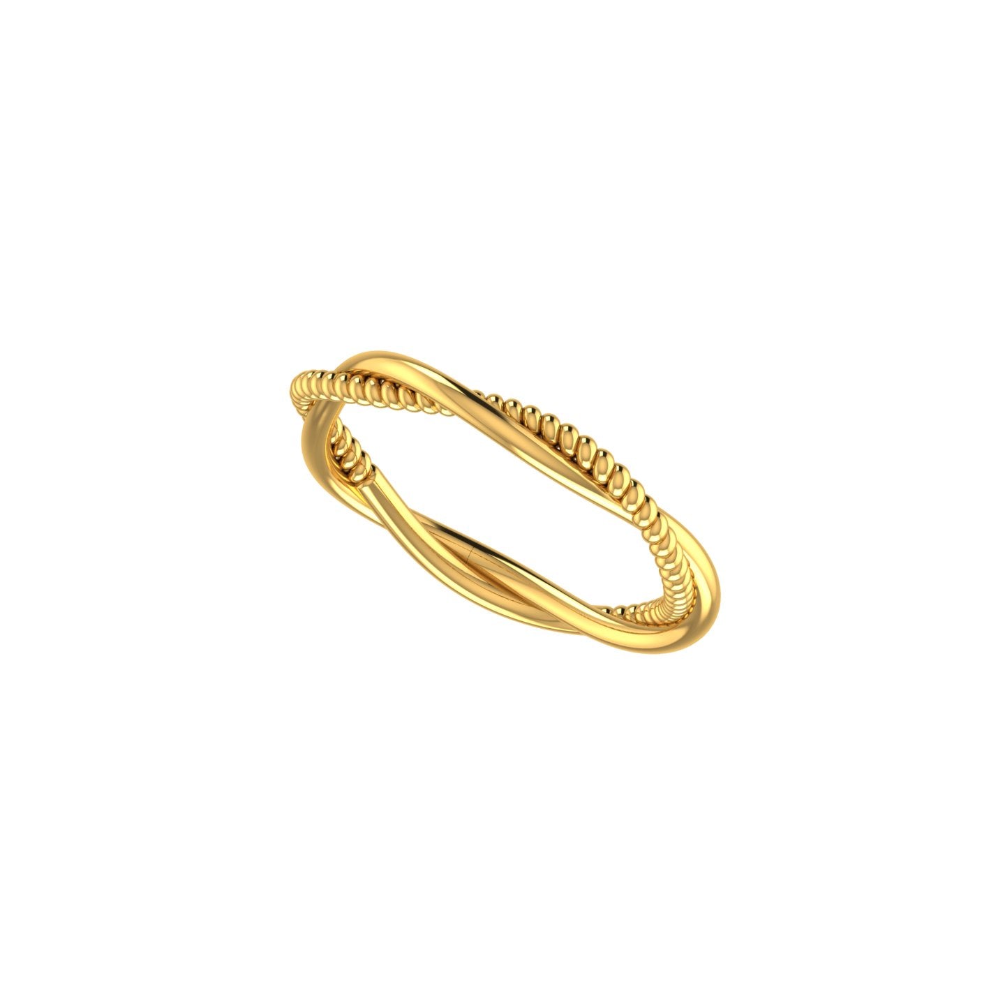 Infinity Bead Twist Ring