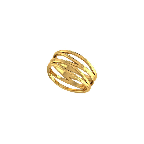 Golden Lattice Band Ring