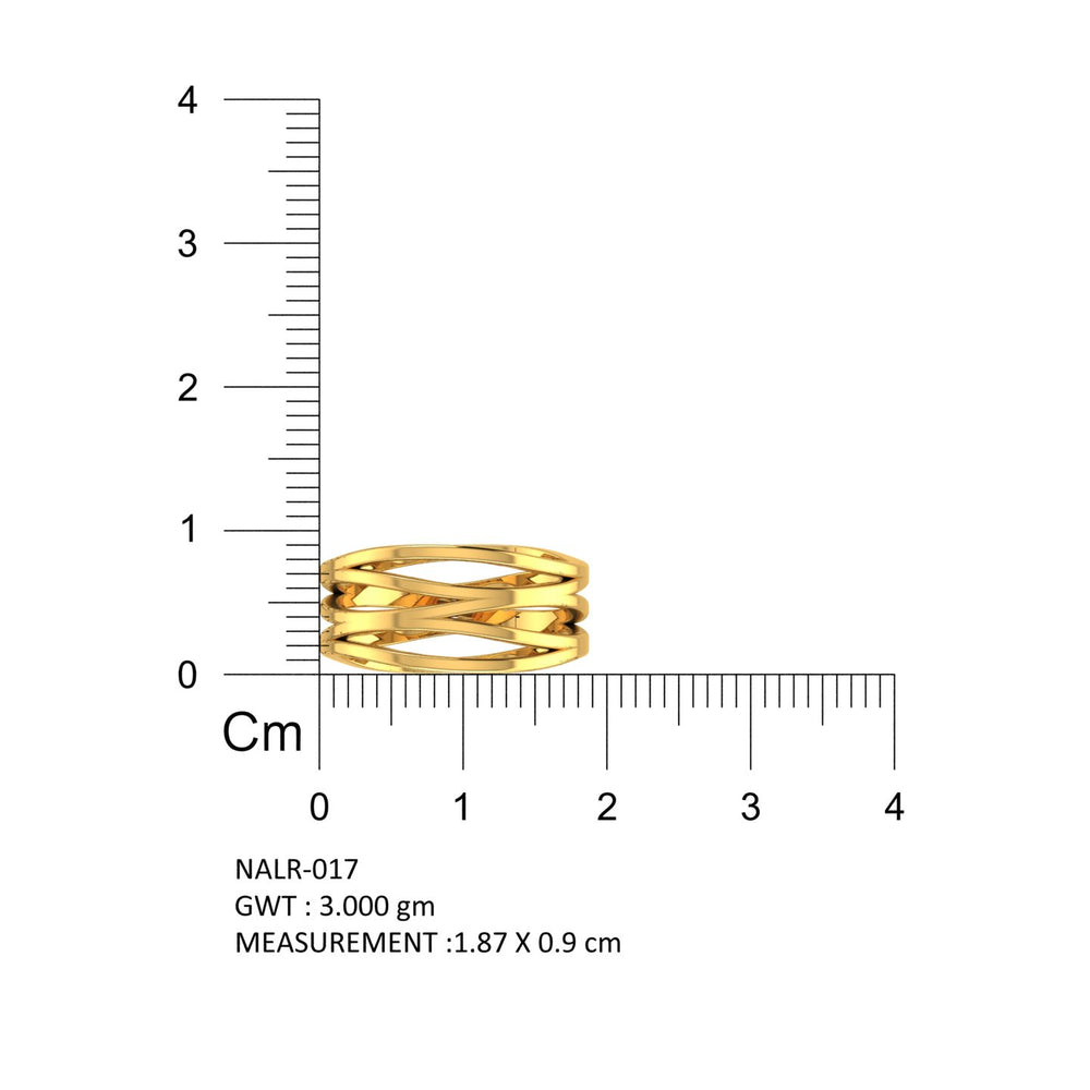 Golden Lattice Band Ring