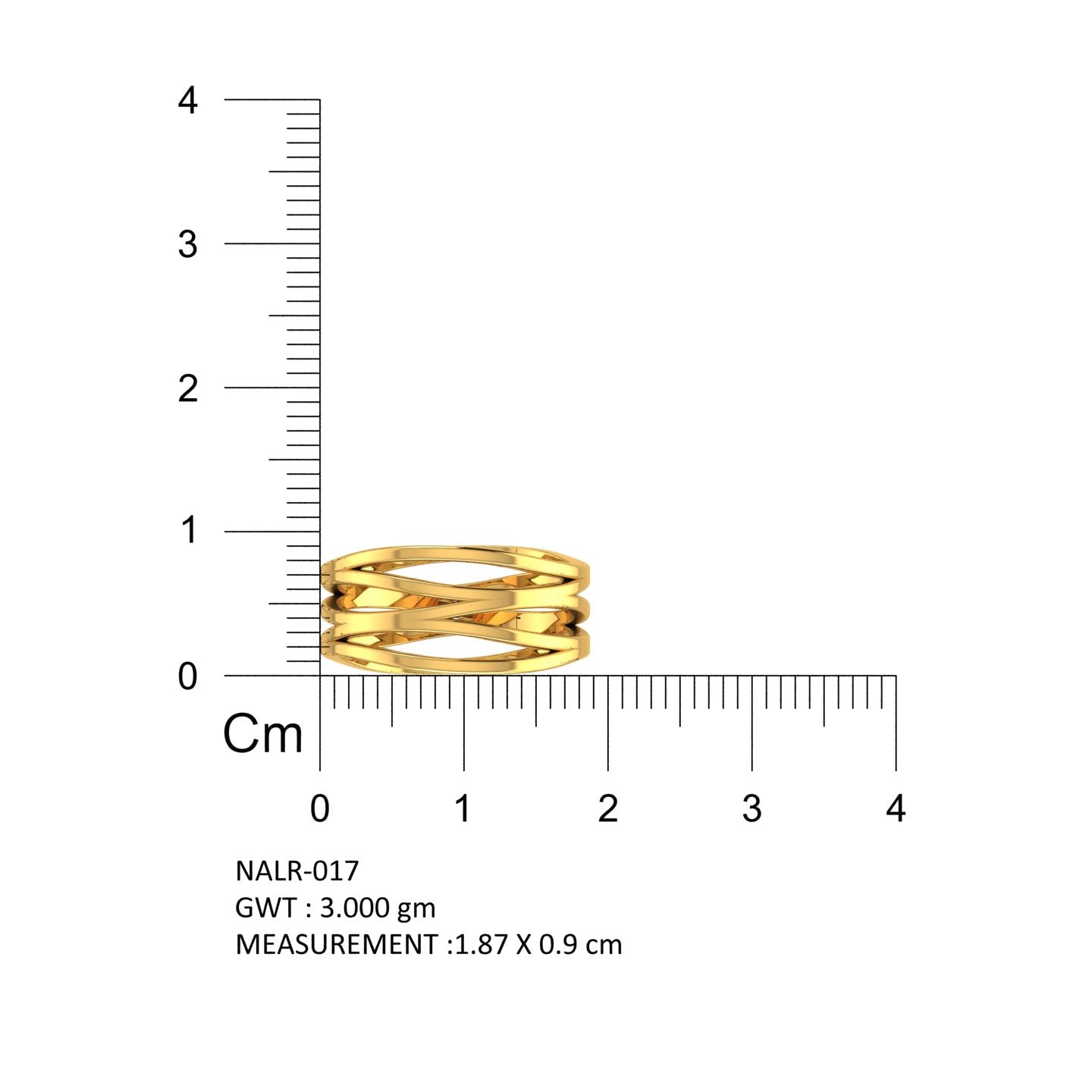 Golden Lattice Band Ring