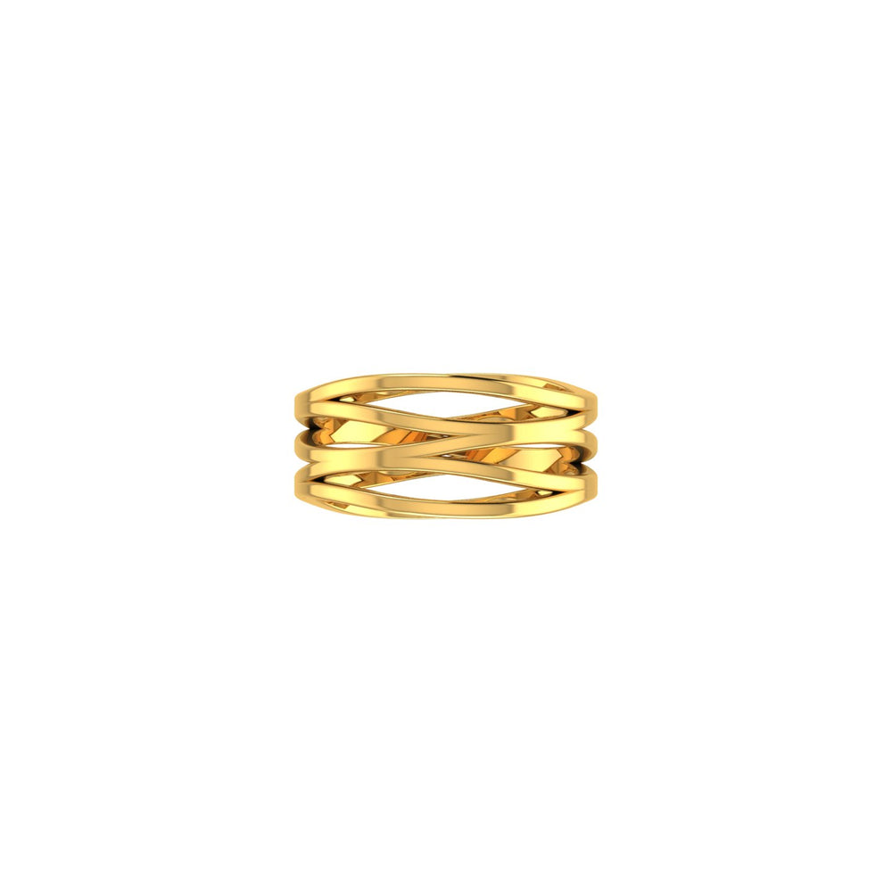 Golden Lattice Band Ring