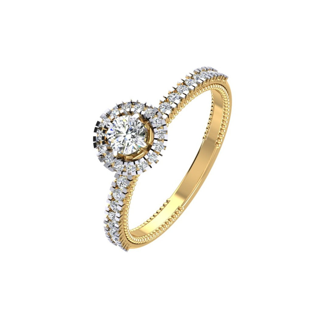 Radiant Halo Solitaire Ring