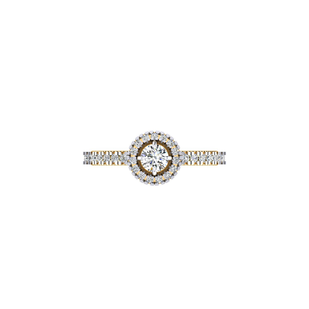 Radiant Halo Solitaire Ring