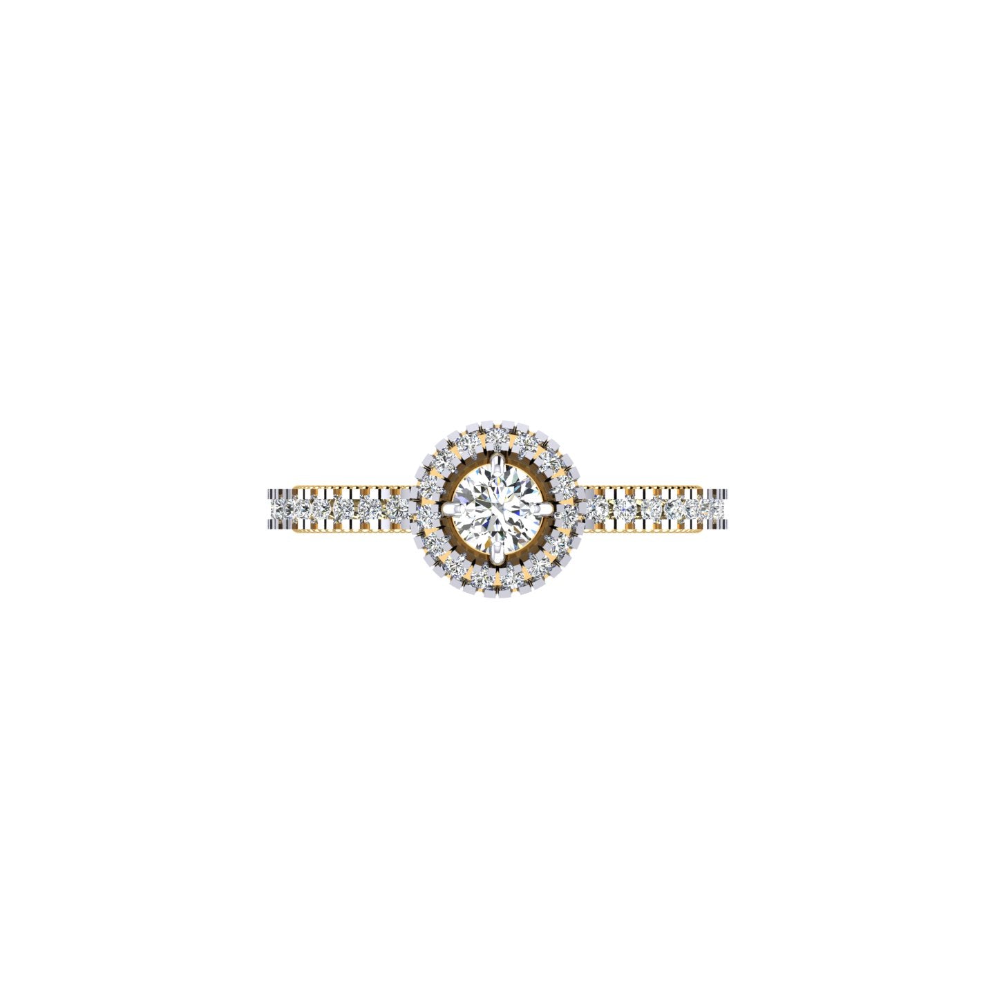 Radiant Halo Solitaire Ring