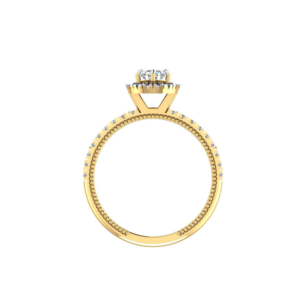 Radiant Halo Solitaire Ring