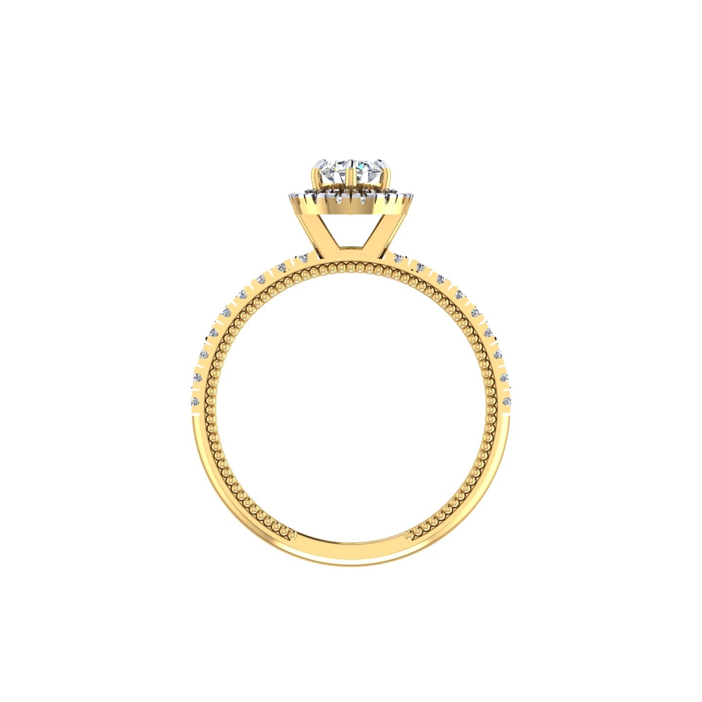 Radiant Halo Solitaire Ring