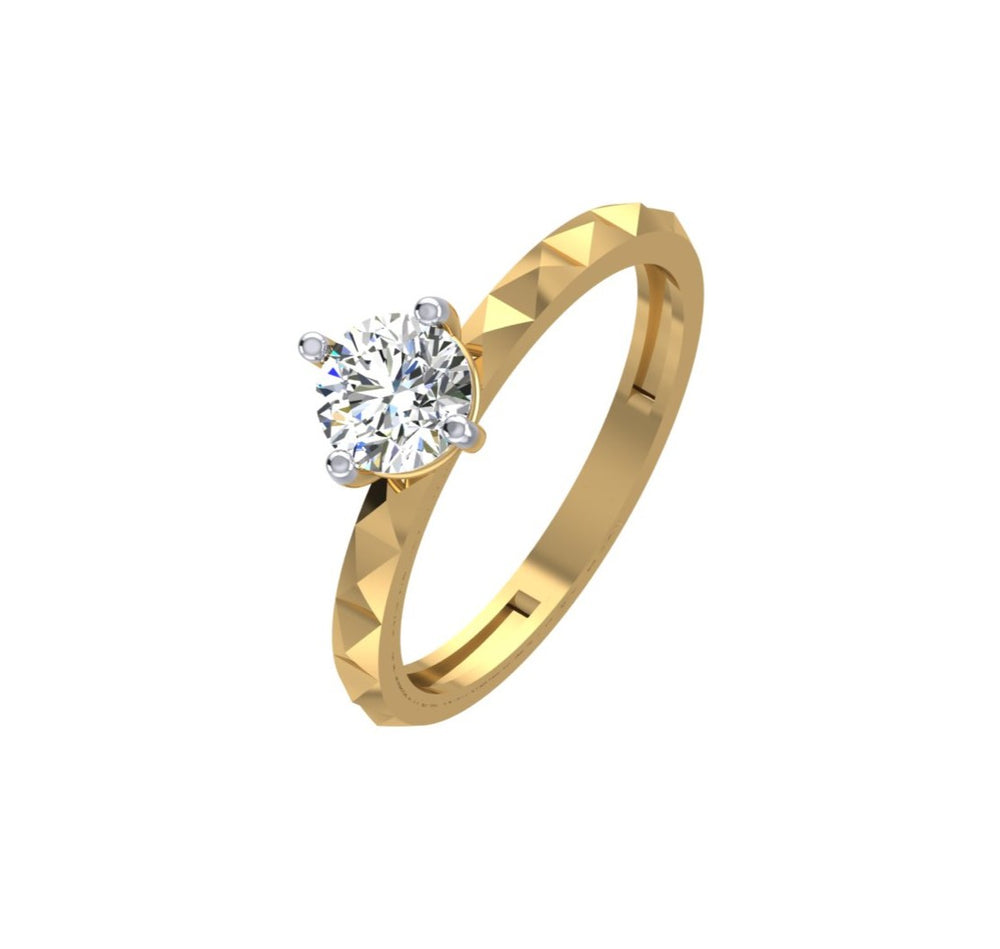 Celestial Facet Solitaire Ring
