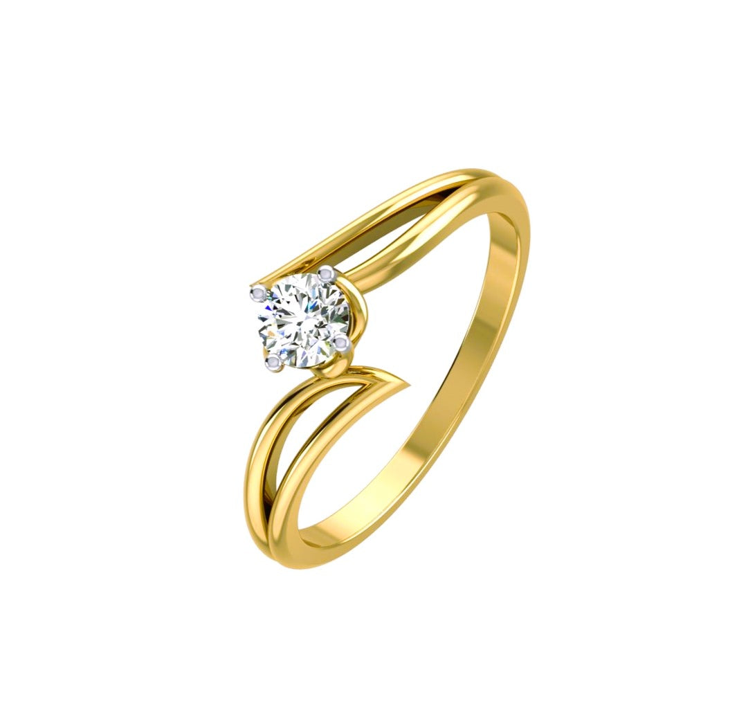 Infinity Flow Solitaire Ring