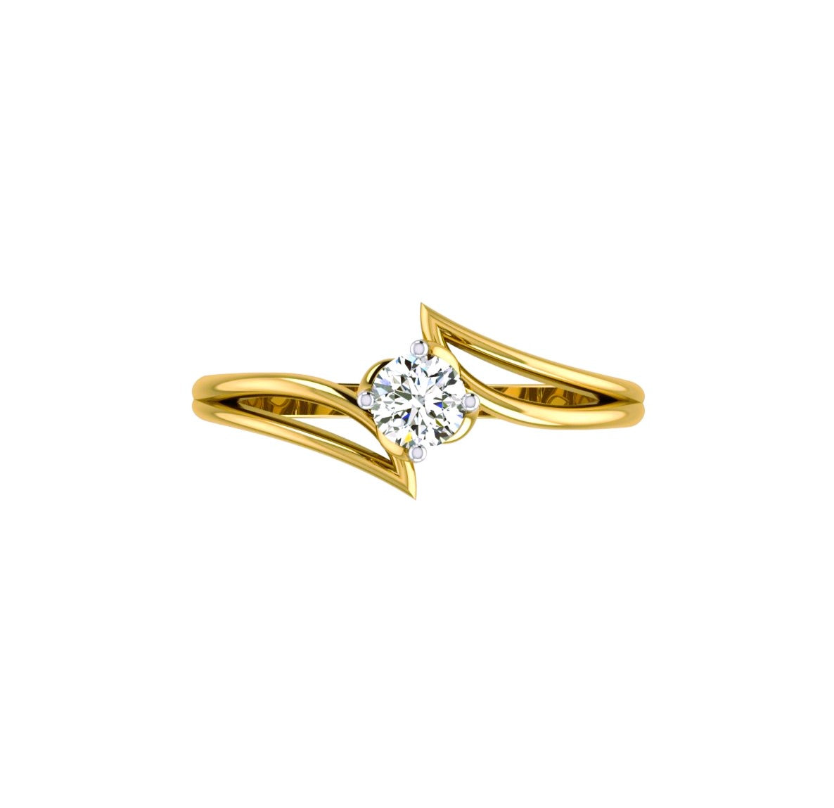 Infinity Flow Solitaire Ring