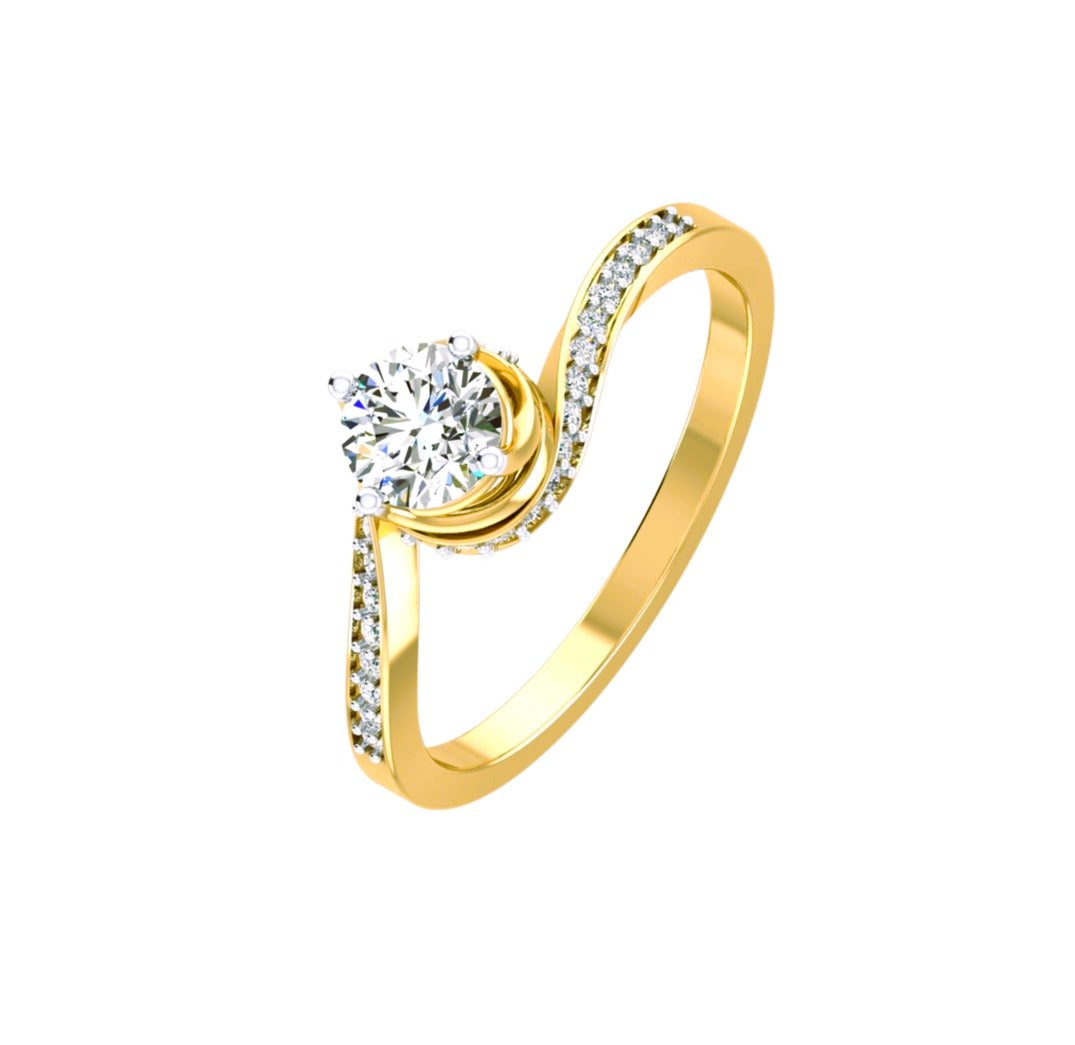 Infinity Halo Solitaire Ring