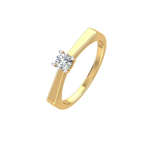 Modern Grace Solitaire Ring