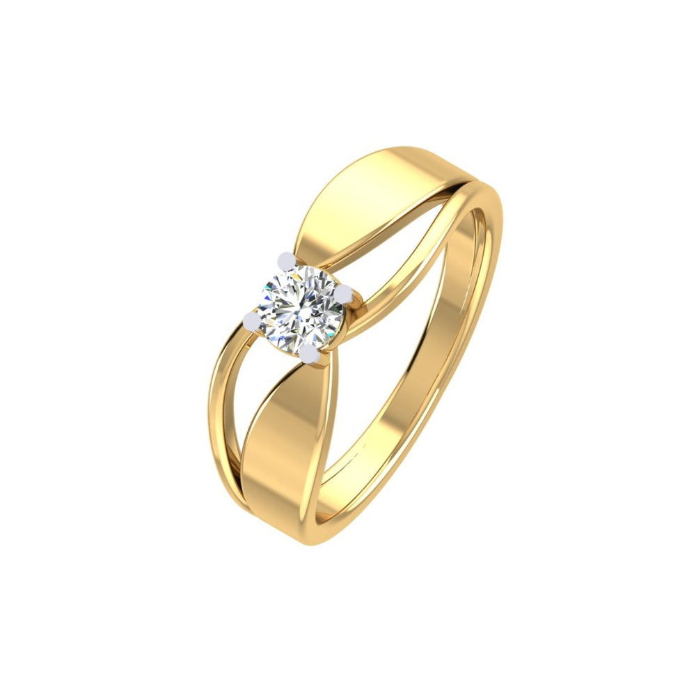 Infinity Crest Solitaire Ring