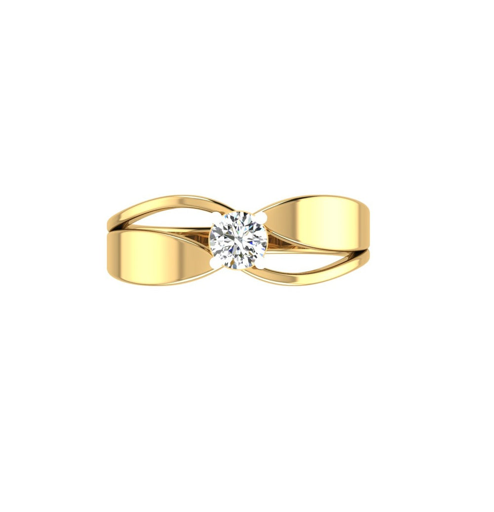 Infinity Crest Solitaire Ring