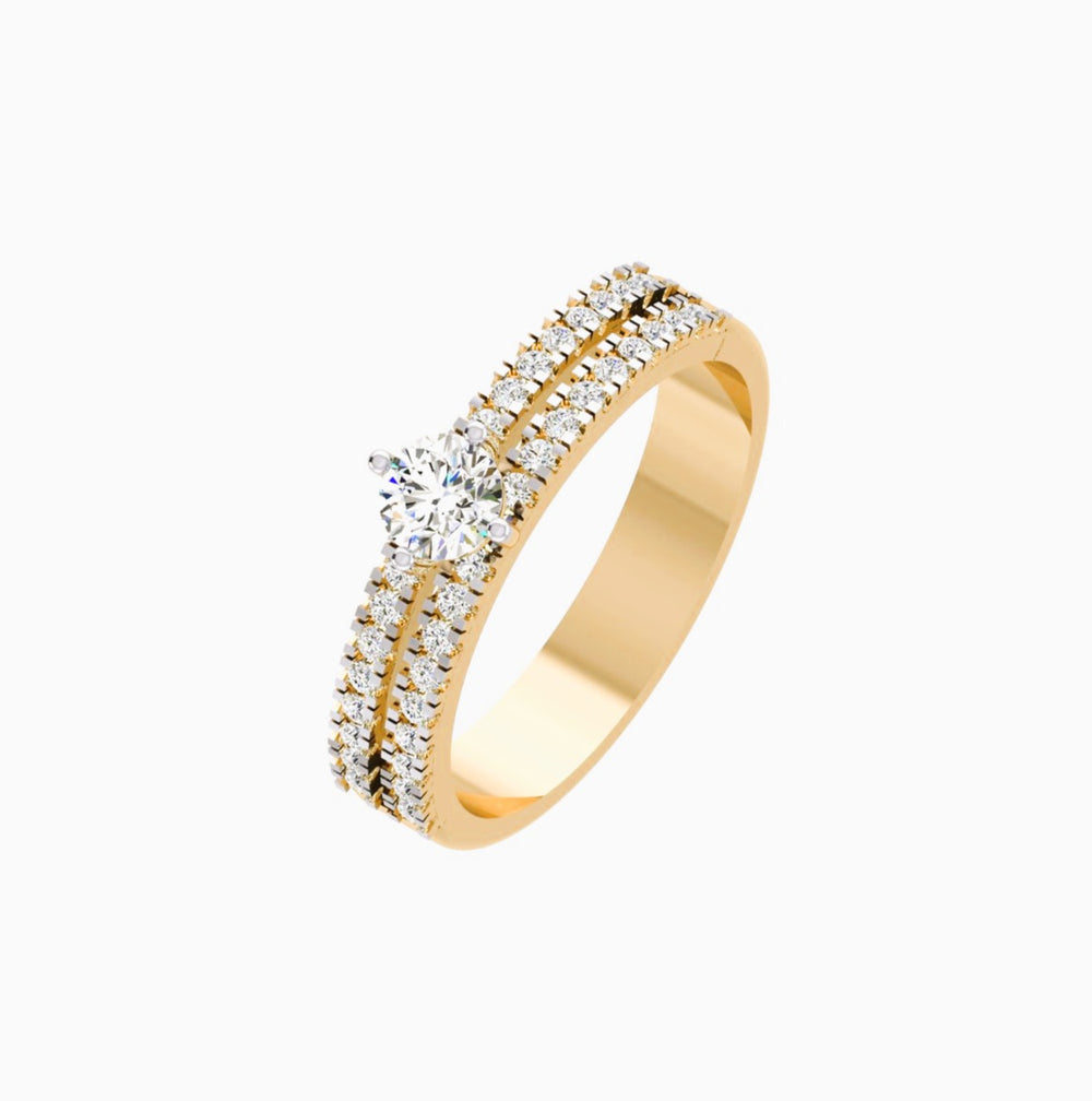 Royal Twin Spark Solitaire Ring