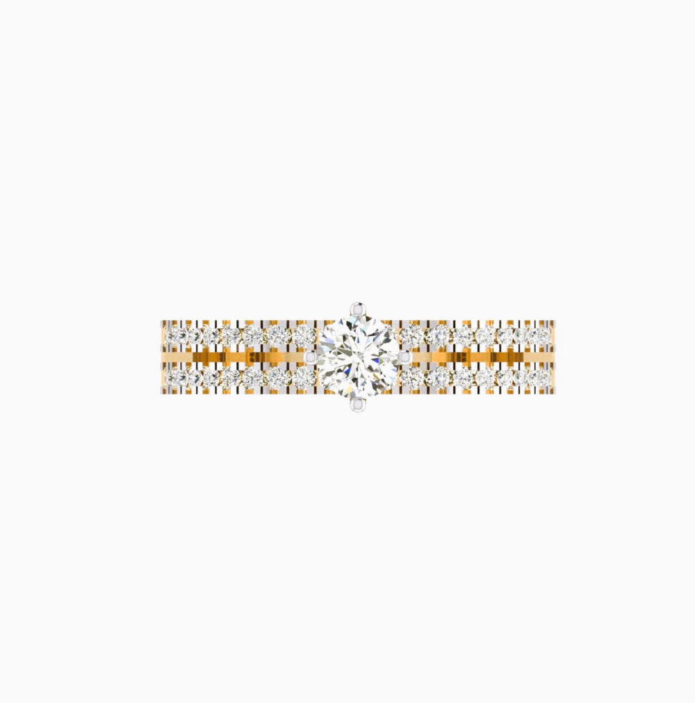 Royal Twin Spark Solitaire Ring