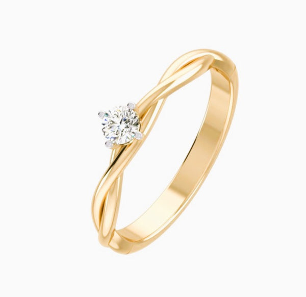 Infinity Twist Solitaire Ring