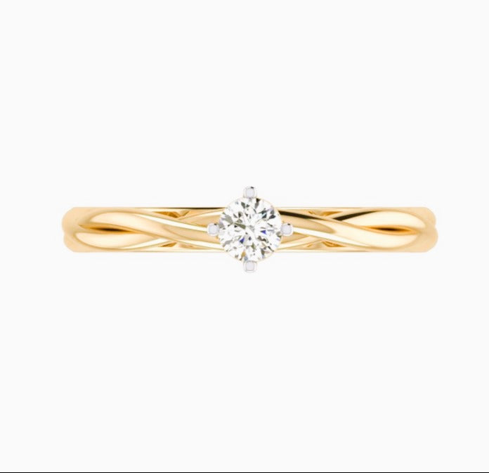 Infinity Twist Solitaire Ring