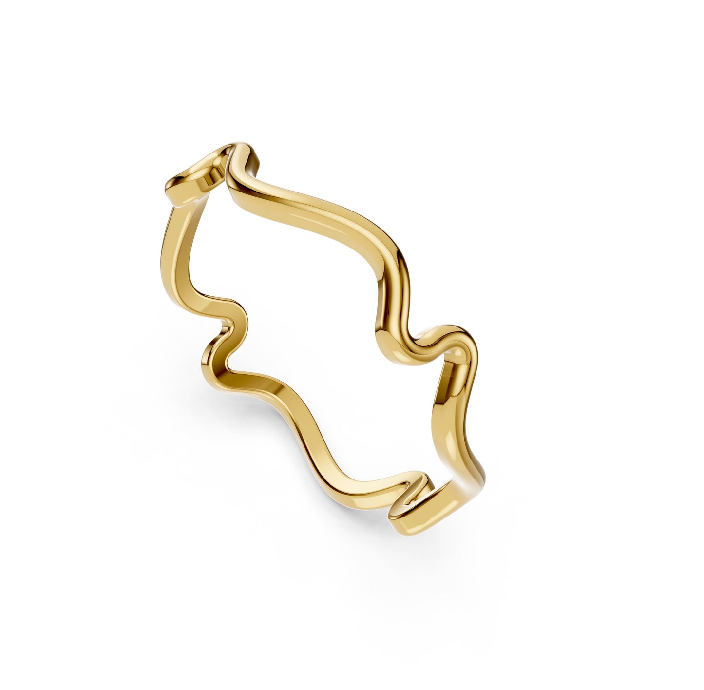 Golden Lattice Band Ring
