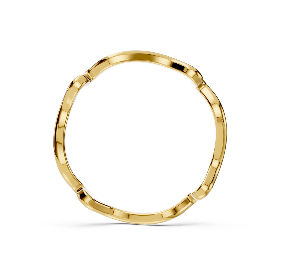 Golden Lattice Band Ring