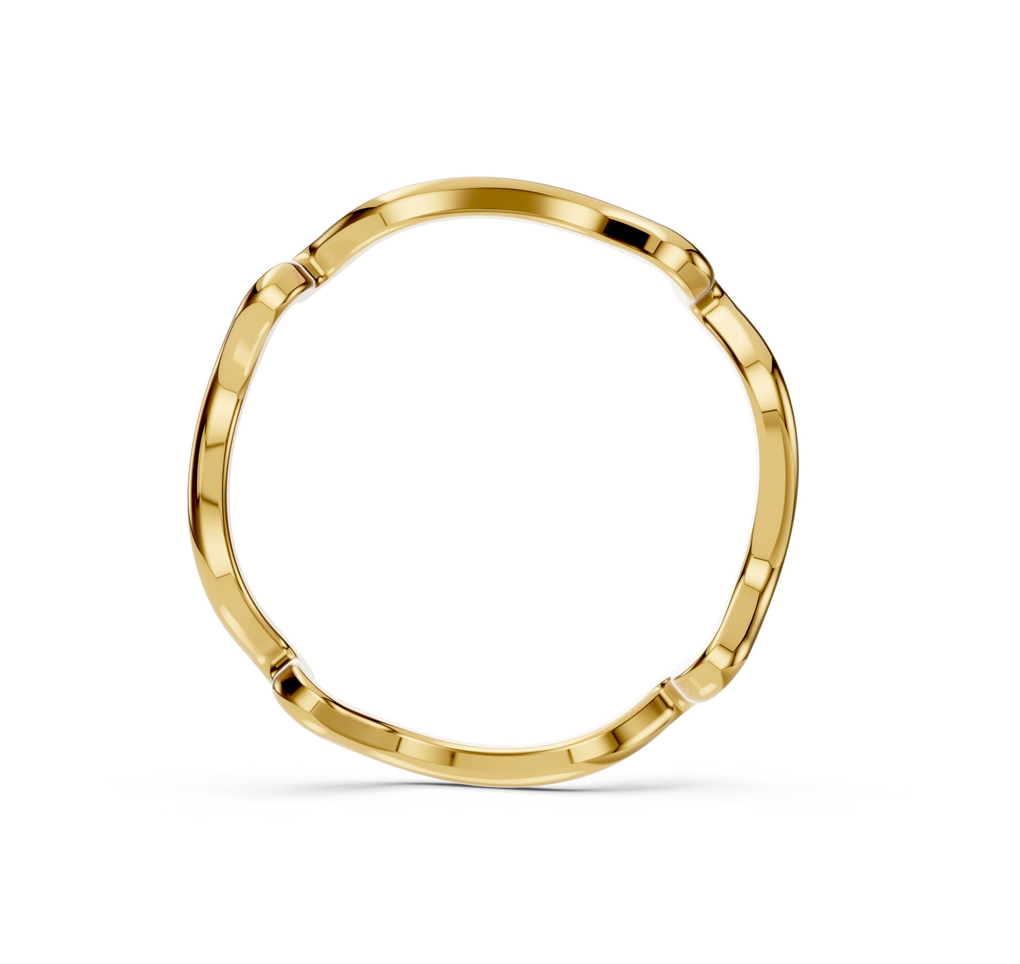 Golden Lattice Band Ring