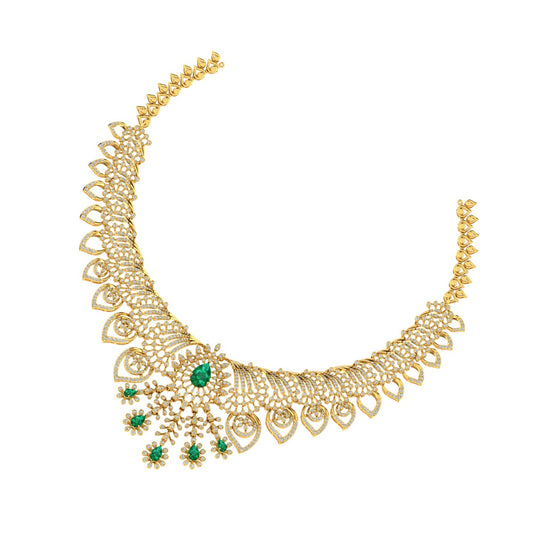 Emerald Peacock Royale Necklace