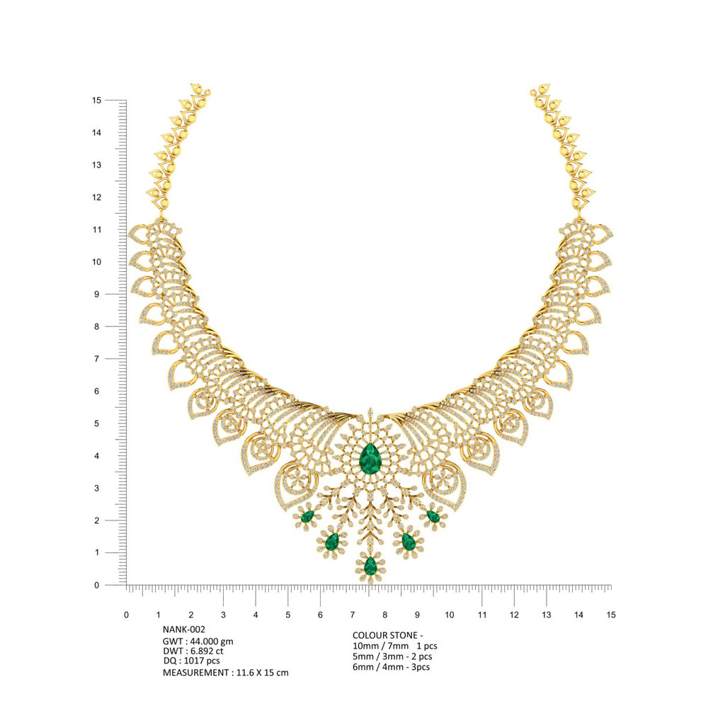Emerald Peacock Royale Necklace