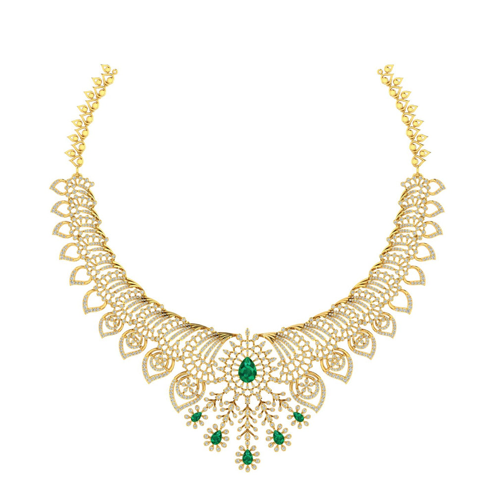 Emerald Peacock Royale Necklace