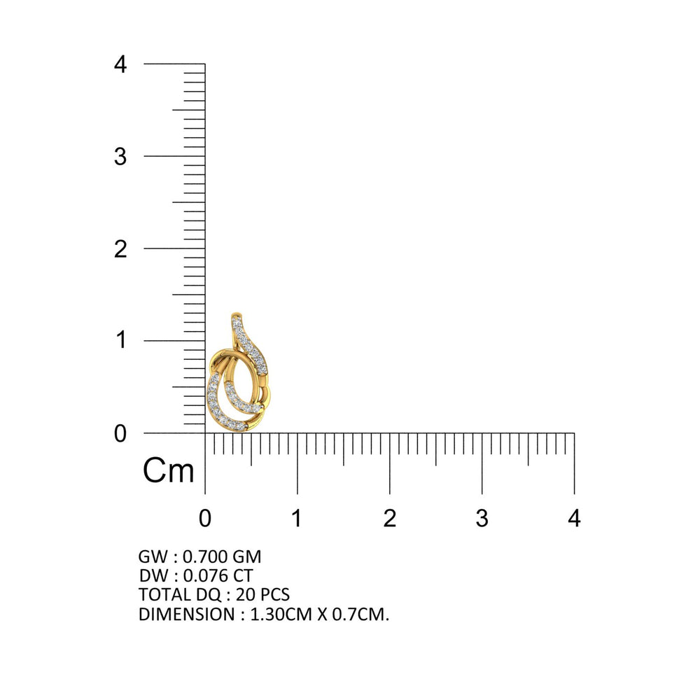 Elegant Double Loop Diamond Pendant