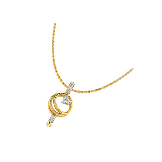 Floral Circle Diamond Pendant