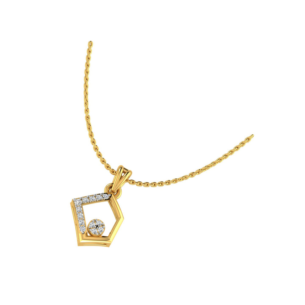 Geometric Diamond Frame Pendant