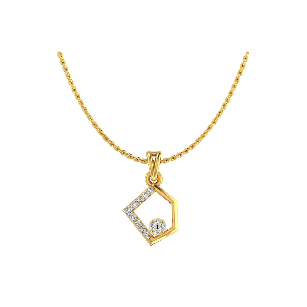 Geometric Diamond Frame Pendant