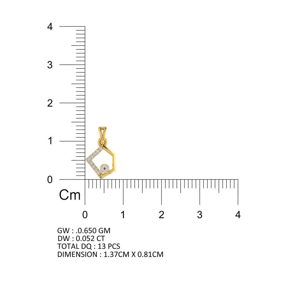 Geometric Diamond Frame Pendant