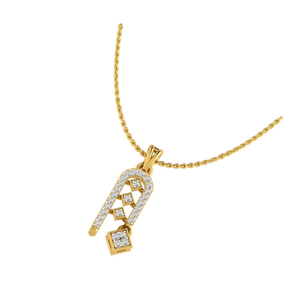 Twisted Love Knot Infinity Gold Pendant