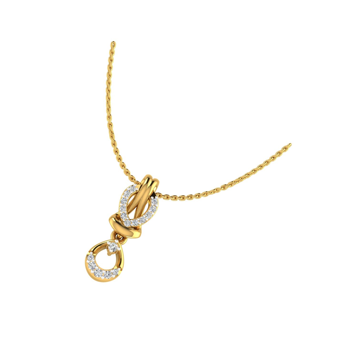 Geometric Sunburst Fan Gold Pendant